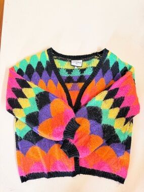 Gold & Silver bright color cardigan